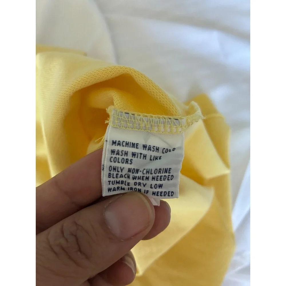 Polo Golf Ralph Lauren Pima Cotton Shirt Mens M Butter Yellow‎ Pony Logo Golf